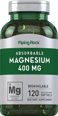 Magnesium 400mg Softgels | 150 Count | Magnesium Oxide | by Piping Rock