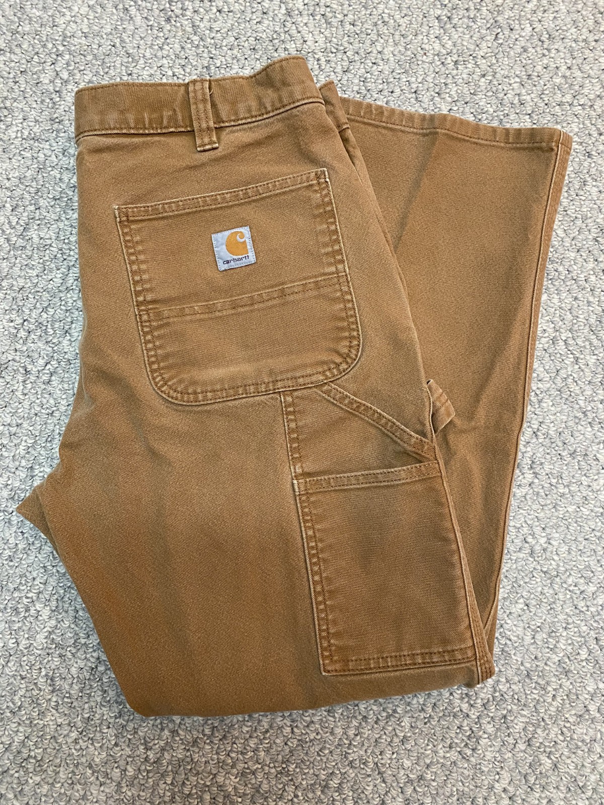 Carhartt Men's 35X30 Rugged Flex Relaxed Fit Duck Utility Work Pant Tan