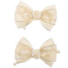 1 Pair Decorative Shoe Clips: Removable Bowknot Rhinestone Shoe Decoration