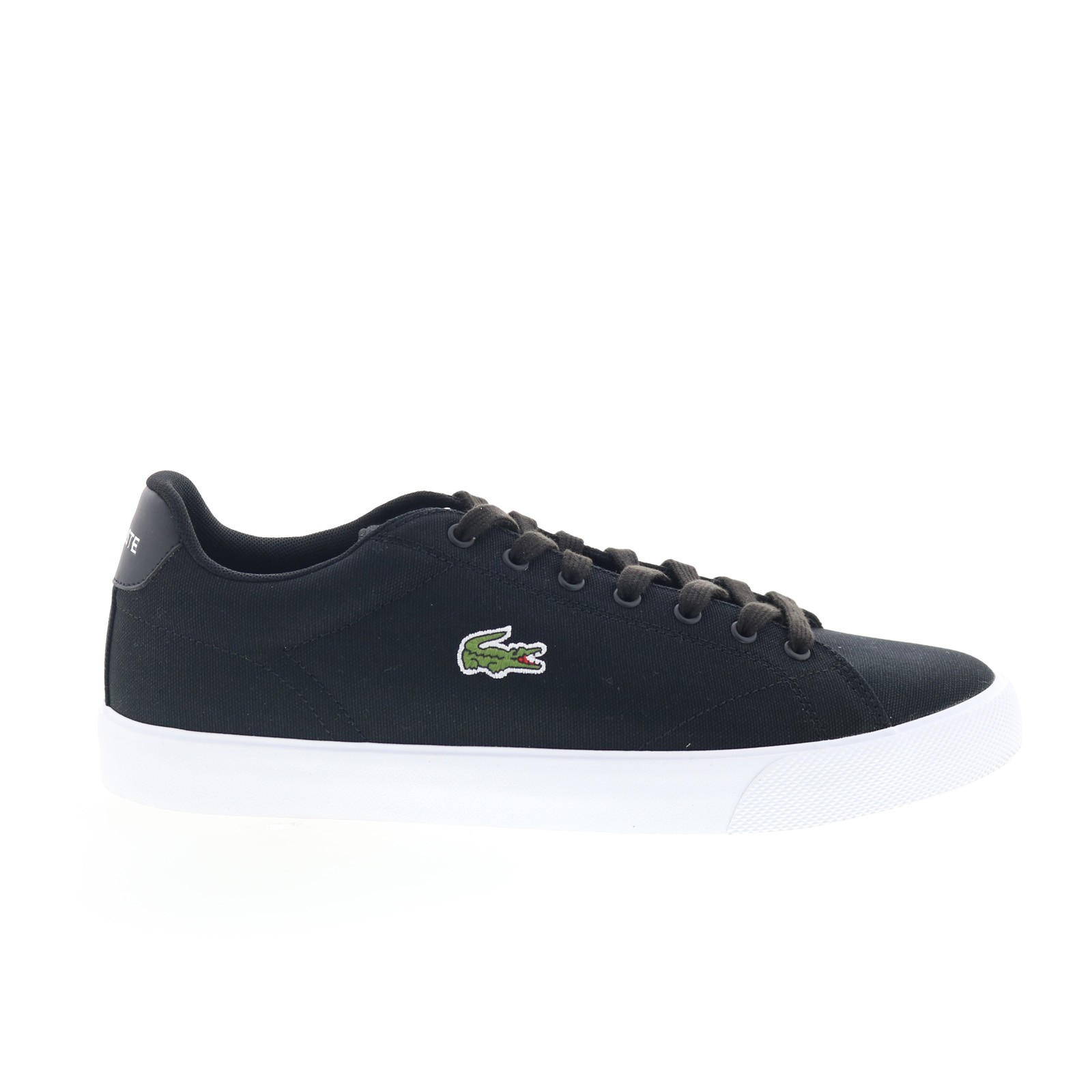 Lacoste Lerond Set 125 1 CMA Mens Black Canvas Lifestyle Sneakers Shoes