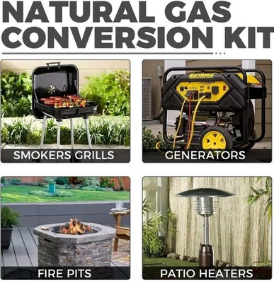 #ad Propane to Natural Gas Conversion Kit Grills Generator Complete Kit 12 foot hose $31.99