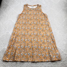 LOFT Outlet Swing Dress Women L Floral Paisley Sleeveless Cottagecore Summer