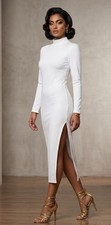 Alice + Olivia Dress Cutout Back High Neck Bodycon Tight Slim Sexy