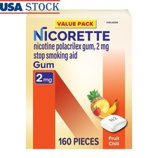 Fruit Chill 2mg Nicotine Gum Stop Smoking Aid 160 Pieces Chewing Therapy New