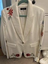 NWT Nine West Women's Embroidered One-Button Blazer SZ 10