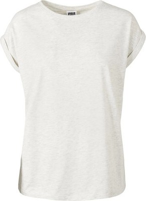 Urban Classics T-Shirt Damen Ladies Extended Shoulder Tee grau meliert