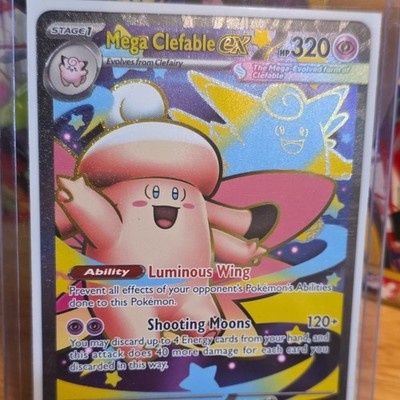 Pokémon TCG Mega Clefable EX Holo 103/088 Fairy Stage 1 Card 320 HP 120+ Attack