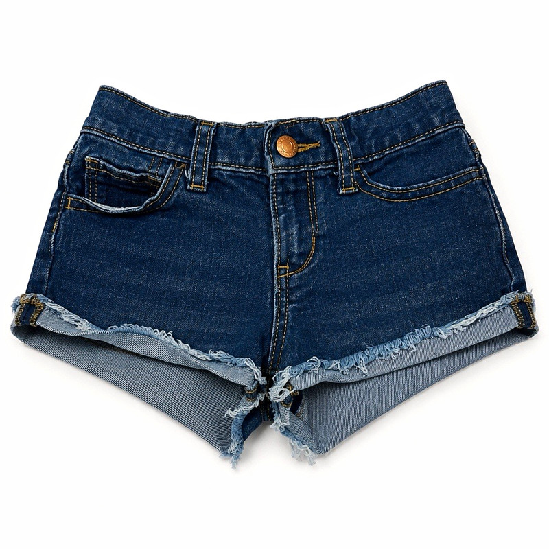 Old Navy girls  size 7 Dark Wash Blue Denim Cut Off Shorts Size Regular 5-Pocket