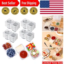 Durable 20PC Condiment Container Set - BPA-Free, Lightweight & Dishwasher Safe