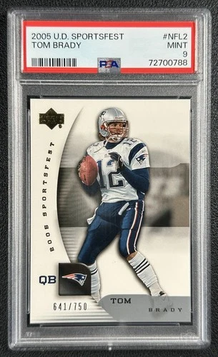 TOM BRADY PSA 9 2005 UPPER DECK SPORTSFEST #NFL2 641/750 PATRIOTS
