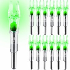 12 Pack Light Up Nocks For Arrows .204 .233 .244 .246 Archery Hunting