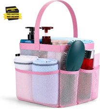 Mesh Shower Caddy Portable for College Dorm Room Essentials,With 9 Pockets, Quic