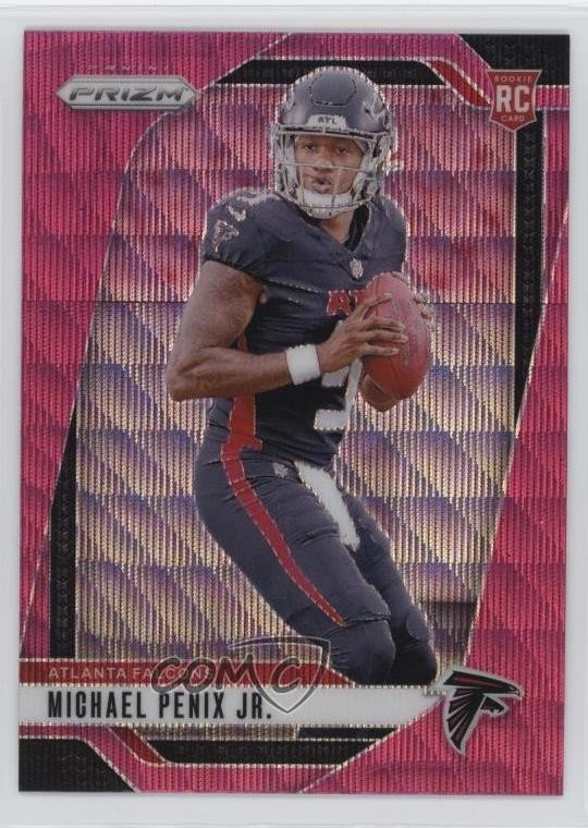 2024 Panini Prizm Rookies Pink Wave Prizm Michael Penix Jr #378 Rookie RC