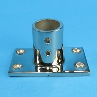 Edelstahl Reling Beschlag Ø 22 Mm Rohr Bimini Boot Fuß 90° Fitting V2A Poliert