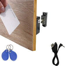 RFID Lock Electronic Cabinet Lock, Hidden DIY Lock with USB Cable for Wooden Cab