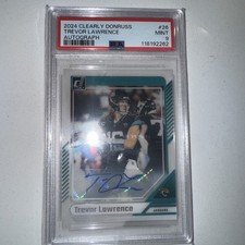 2024 Panini Clearly Donruss Trevor Lawrence #26 Teal 3/5  Auto