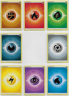 POKEMON Silver Tempest NM COMPLETE SET Com NON-holo Basic ENERGY CARDS -Lot  of 8 | eBay