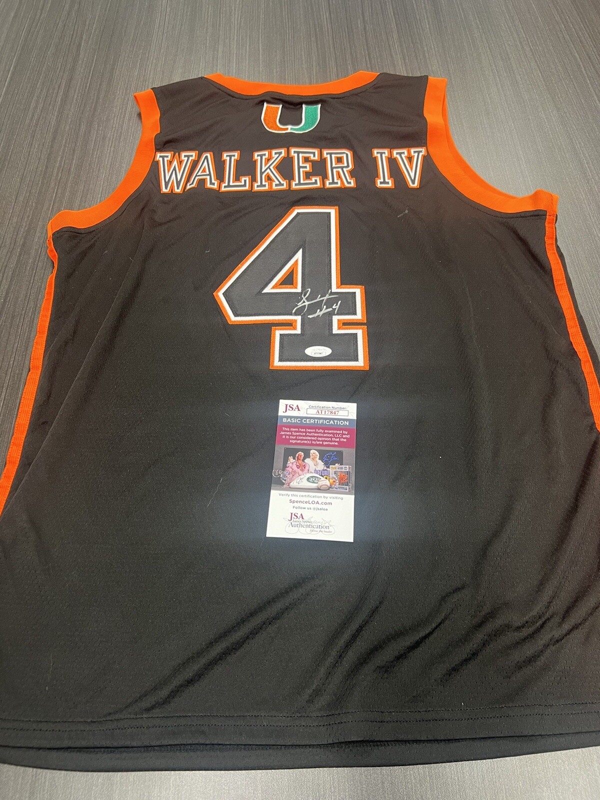 Lonnie Walker Signed Miami Hurricanes Jersey JSA COA 