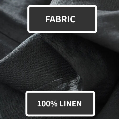 Spring Summer Linen Ankle-length Pants Men Clothing Vintage Thin Elastic Waist - Picture 9 of 15