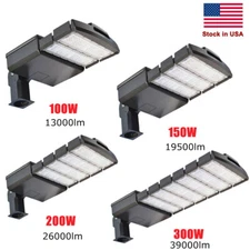 200W 300W Led Shoebox Parking Lot Lights5000K Commercial Street Area Pole Lights
