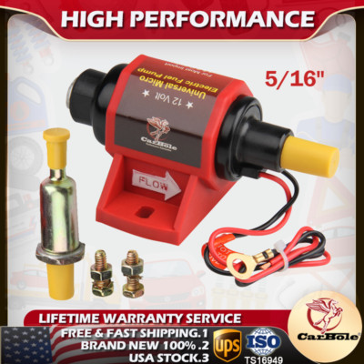 Gasoline fuel pump Electric Fuel Pump Universal 5/16'' Inlet Outlet 12V 2-3.5PSI