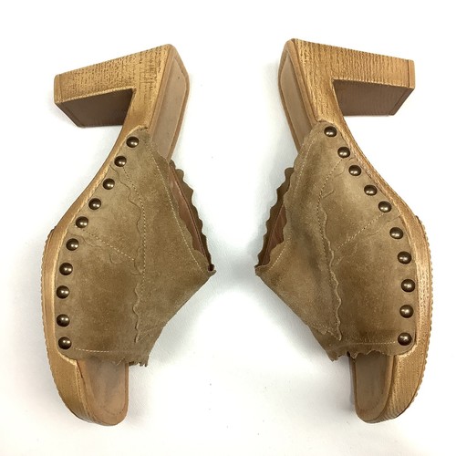 Gabor Carmen Open Toe Block Heel Pump Sandals Tan Suede Women's UK 5.5 US 8 - Picture 5 of 12