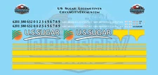 US Sugar USSC GP & SD Locomotives HO 1:87 Scale Decal Set
