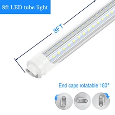 8FT Led Tube Light HO T8 F96T12 72W 90W 8 Foot Led Shop Light R17D Base Bulb ETL