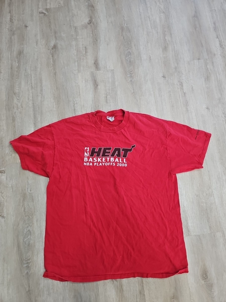 Miami Heat Basketball 2000 Playoffs T Shirt Vintage Mens Size XL