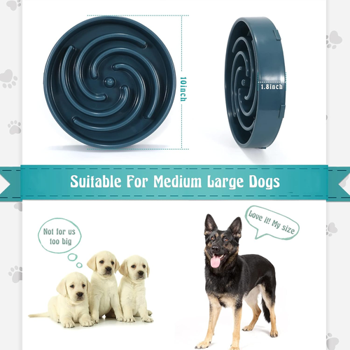 Slow Feeder Large Dog Bowls for Large Medium Dog Non Slip Maze Puzzle Bowl Pet S - Picture 4 of 12