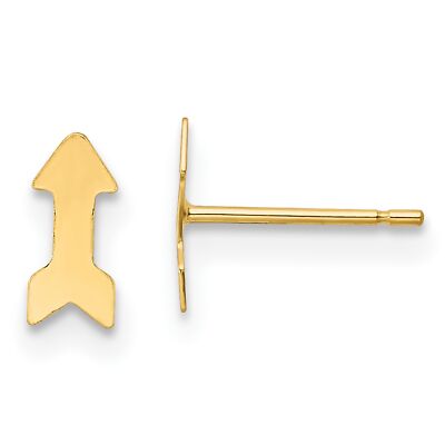 14k Yellow Gold Polished Arrow Post Earrings