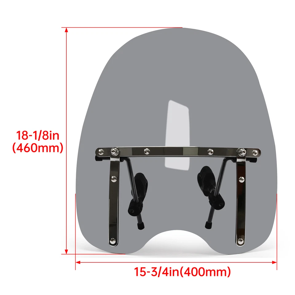 Tinted Windshield For Honda Magna Shadow 600 750 1100 Spirit Sabre VT C2 18"x16" - Image 2 of 4