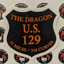I Rode The Dragon Highway 11 Miles 318 Curves 2.25 x 2 inch Vinyl Sticker Small