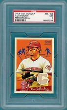 2008 UD Goudey Adam Dunn Game Used Jersey - #M-AD PSA 7! Reds! POP 1!