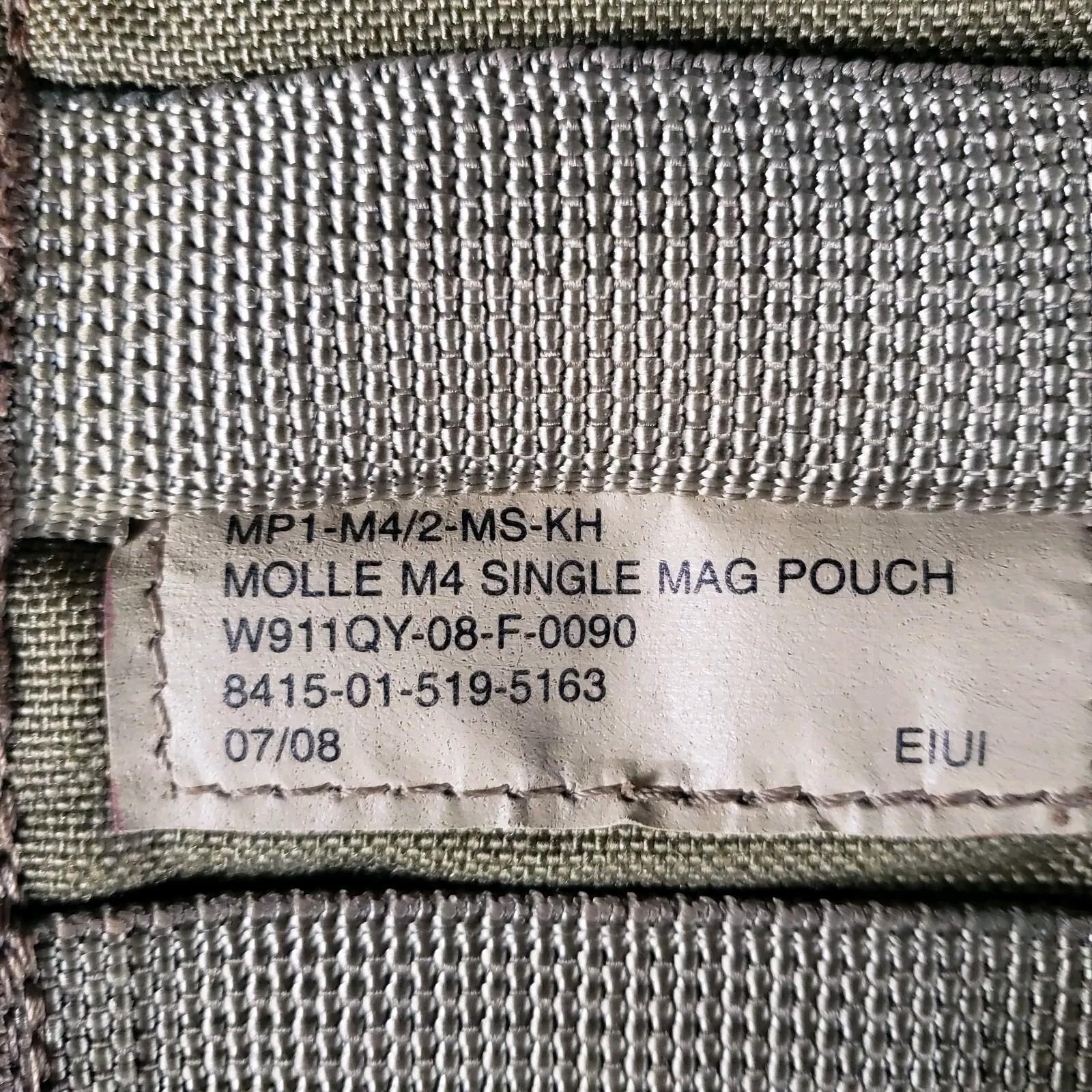 Eagle Industries SFLCS Single Rifle Mag Pouch Khaki MOLLE NSN 500D 1x2 ...