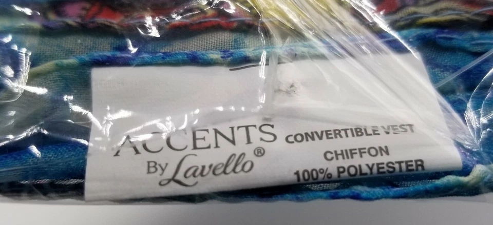 Chaleco Convertible Accents de Lavello Multi Versátil Uso Color Base Azul Transparente Foto 3 de 4