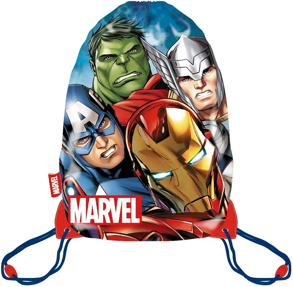 Marvel Avengers Sac Plat Zaino Sacca Sport Palestra Escursions Zainetto - Photo 1/1