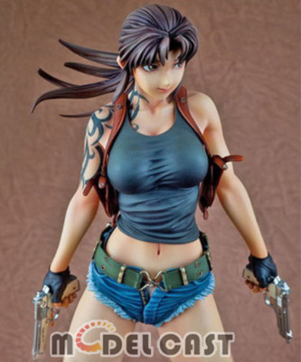 BLACK LAGOON Revy Unpainted Resin Garage Kit 27cm Figure