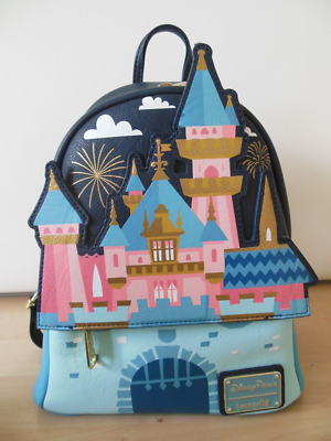 disneyland castle mini backpack Loungefly Disneyland Backpack New Sleeping Beauty Castle Pink Mini Anaheim  CA