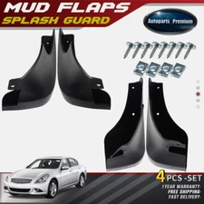 4x Splash Guards Mud Flaps Front & Rear for Infiniti G25 G37 Q50 2011-2015