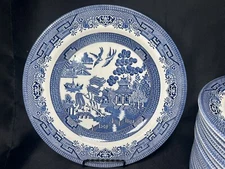 Vintage Churchill Blue Willow Georgian 10 1/4" Dinner Plate England Vol Priced