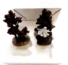 Lang and Wise  ~ My First Halloween -  Set of 2 small Autumn Trees & Ghost NIB