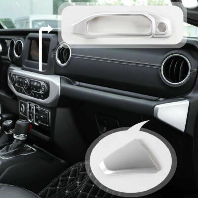 For 2018-2023 Jeep Wrangler JL ABS Silver Air Condition Control Panel Cover Trim