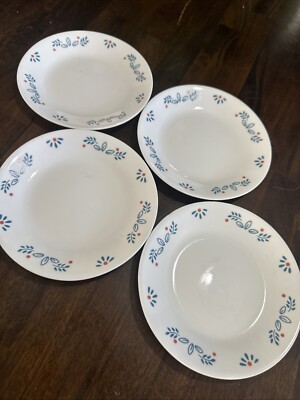 Corelle Subtle Blue 6 3/4'' Dessert Bread Plates Set of 4