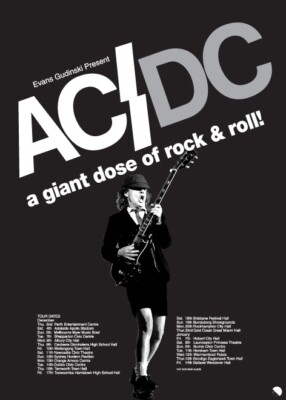 AC-DC - AUSTRALIAN TOUR POSTER - A GIANT DOSE OF ROCK & ROLL POSTER | eBay