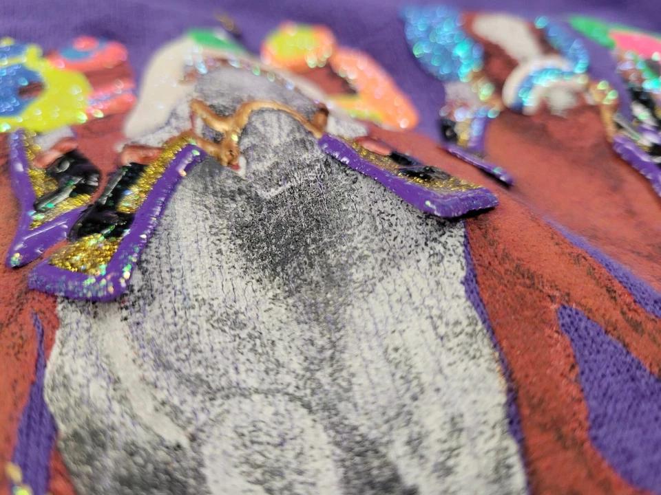 Sudadera Joan Studwell XL pintada a mano 1993 Kentucky Derby Race Horse cuello redondo Foto 4 de 4