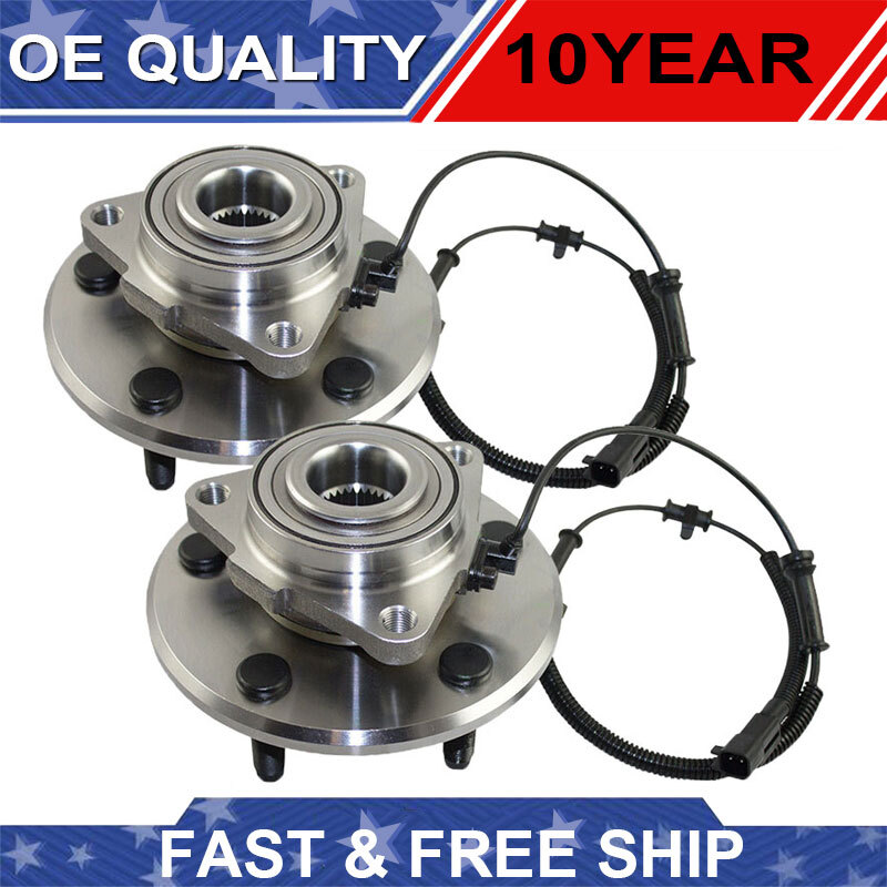Set of 2 Front Wheel Bearing and Hub Assembly for 2006 2007- 2009 Dodge Ram 1500