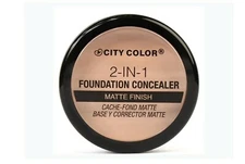 City Color 2 in 1 Foundation Concealer Matte finish "Light" Free Ship 53-HU152