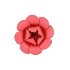 Mega Crafts - 8" Handmade Paper Pedal Flower - Coral, 1PC