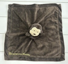 CARTER'S Brown Monkey Lovey Plush Satin Bananas Over Mommy Rattle